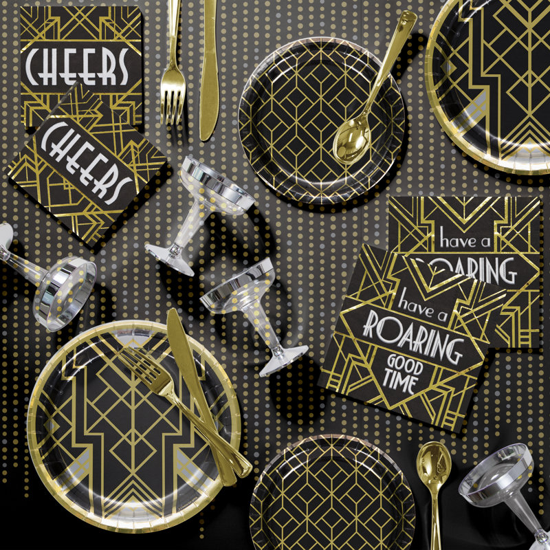 Creative Converting Roaring 20S Deluxe Paper/Plastic Disposable